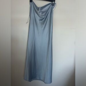 Blue satin dress. Brand Fourteen & 9TH, size not listed but fits like a large.